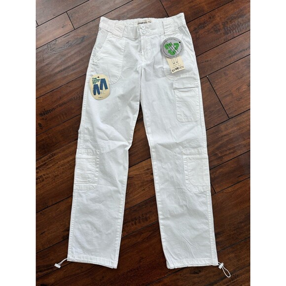 Generation Love Women’s White Double Button Parachute Pants Size 5/28 NEW - Picture 2 of 12
